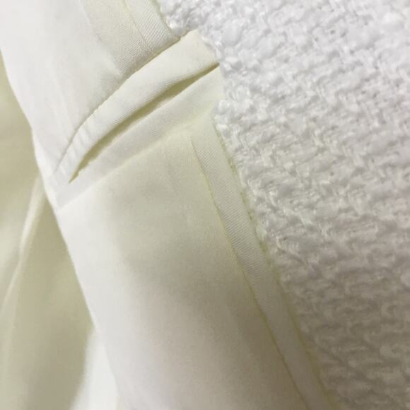 J.Crew White Tweed Lady Jacket with Gold Buttons - Picture 5 of 16